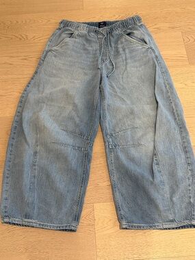 GAP Light Blue Cropped Barrel Leg Jeans